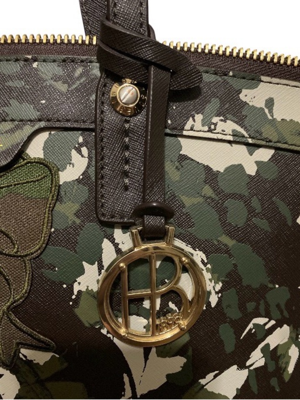 Henri Bendel Custom Patch Camo Satchel - Picture 5 of 14